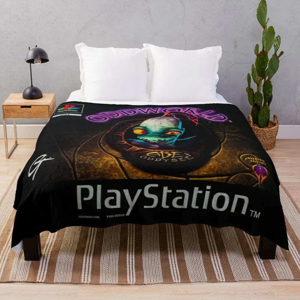 

PS1 Oddworld Videogame Throw Blanket Soft Blankets For Bed Sleeping Bag Decorative Beds Blankets