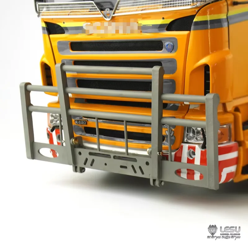 LESU 1/14 Truck tow head remote control toy metal crash fence R470 R620 front bumper cattle fence