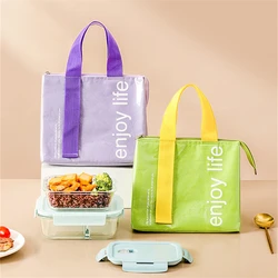 Bolsas de almuerzo térmicas de PU impermeables para mujeres y niños, Bento de comida, enfriador aislado, paquete de comida, contenedor portátil de cena de trabajo de Picnic