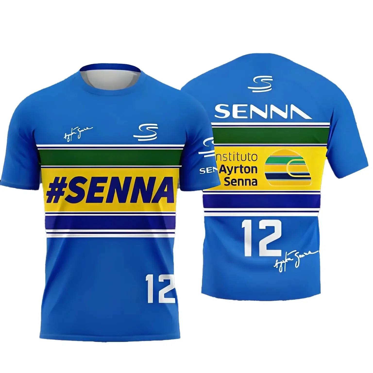 Limited Edition Ayrton Senna Commemorative T-Shirt Cool Breathable Fabric Summer-Ready For Men & Teen Fans For Outdoor Sports
