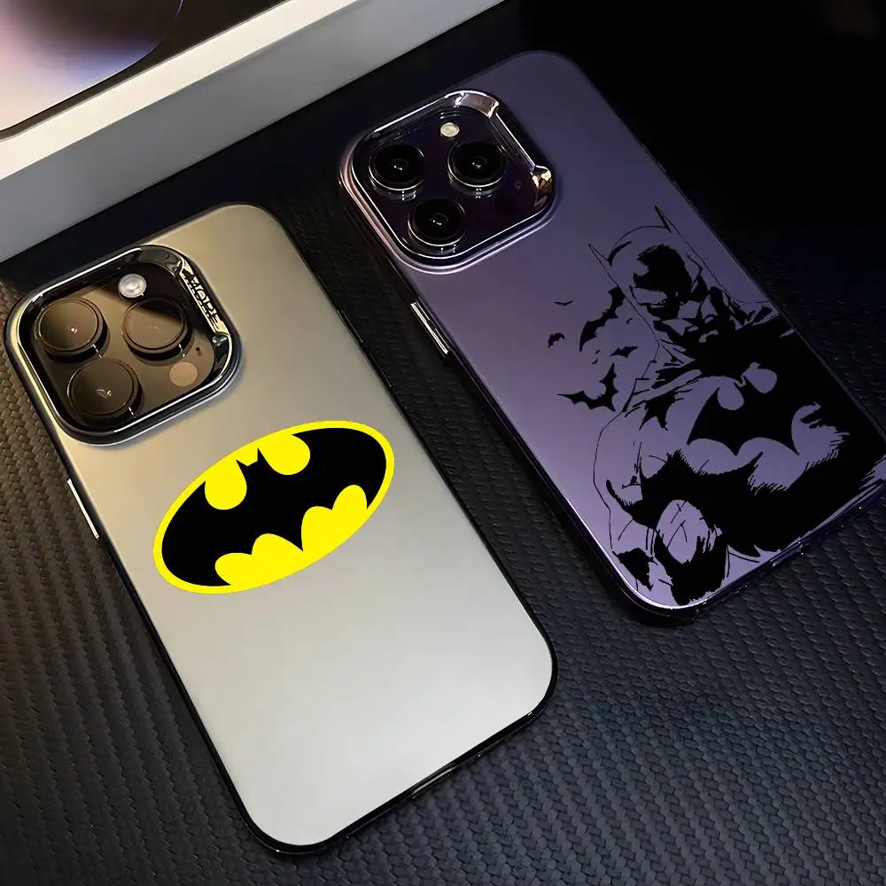 B-Bat-manS Anime Logo Phone Case For IPhone 17 16 15 14 13 12 11 Pro Max Air Multicolor Matte Laser Metallic Aurora Funda