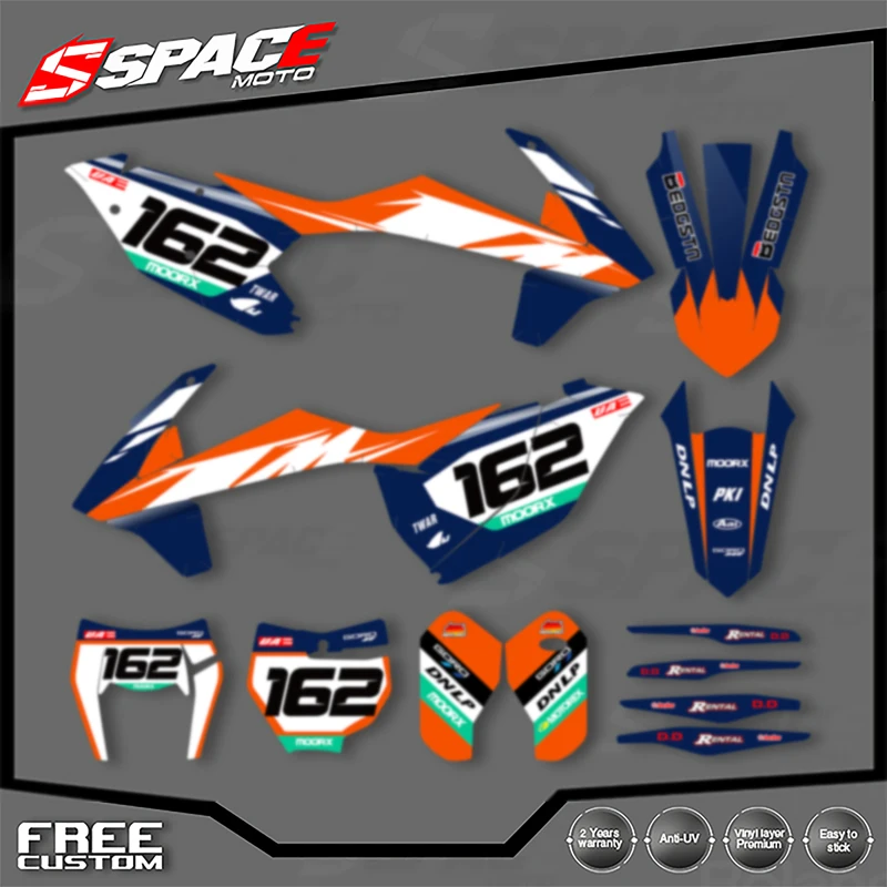 

SPACE Custom Motorcycle Graphics Background Decal for KTM EXC125 250 300 350 450 2016-2018 SXF 2017-2019 Decals Stickers Kits 02