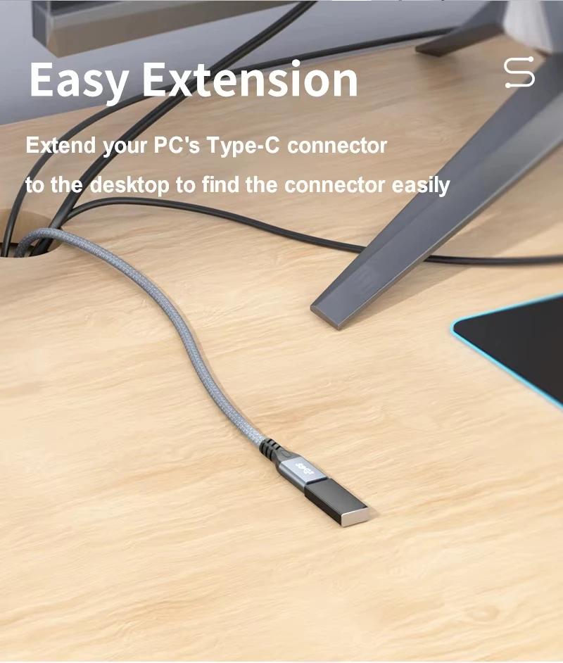 USB C 3.2 Gen 2X2 Cable 4K@60Hz Video Output 20Gbps High Speed Data Transfer 100W 5A Fast Charging for iPhone 16 MacBook Pro