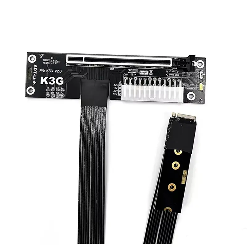 ADT-LINK M. 2 Nvme To PCI-E 5.0 X16 EGPU Adapter Cable External Graphics Card Docking Station For ITX/STX Laptops K43SG-BK-30Cm