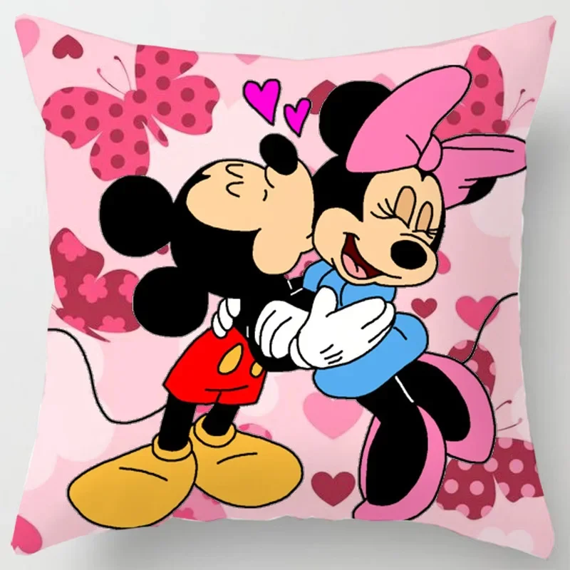 Disney Pillowcase Mickey Minnie Mouse Pillow Case \\ Toys Home Decoration Gift 45x45cm