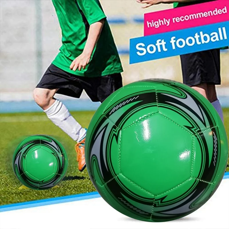 Professional PVC Soccer Ball Size 5 Official Soccer Training Football Ball Competition Outdoor Football Green