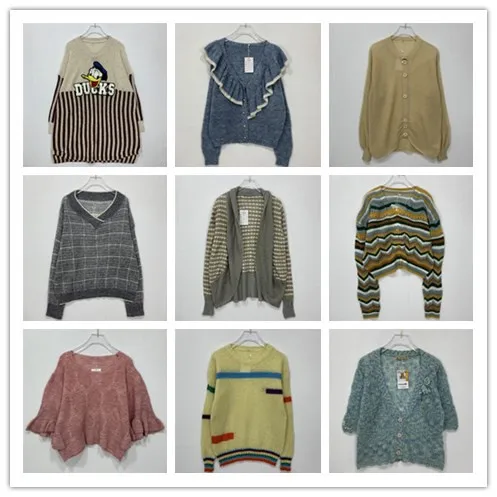 

Sweet Lightweight Sea Silk Loose Girl Soft Sister Vintage Sle round Ne Long Sve Knitted Sweater Spring Autumn