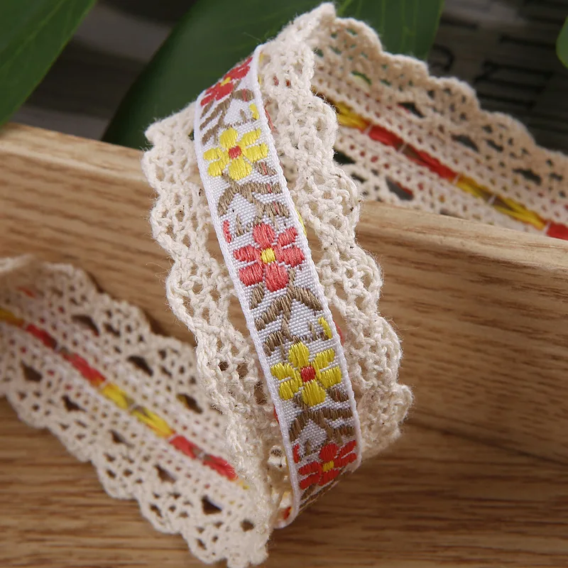 1 size embroidered, printed, lace, and woven straps DIY handmade bow headwear, clothing accessories, flower packaging tape