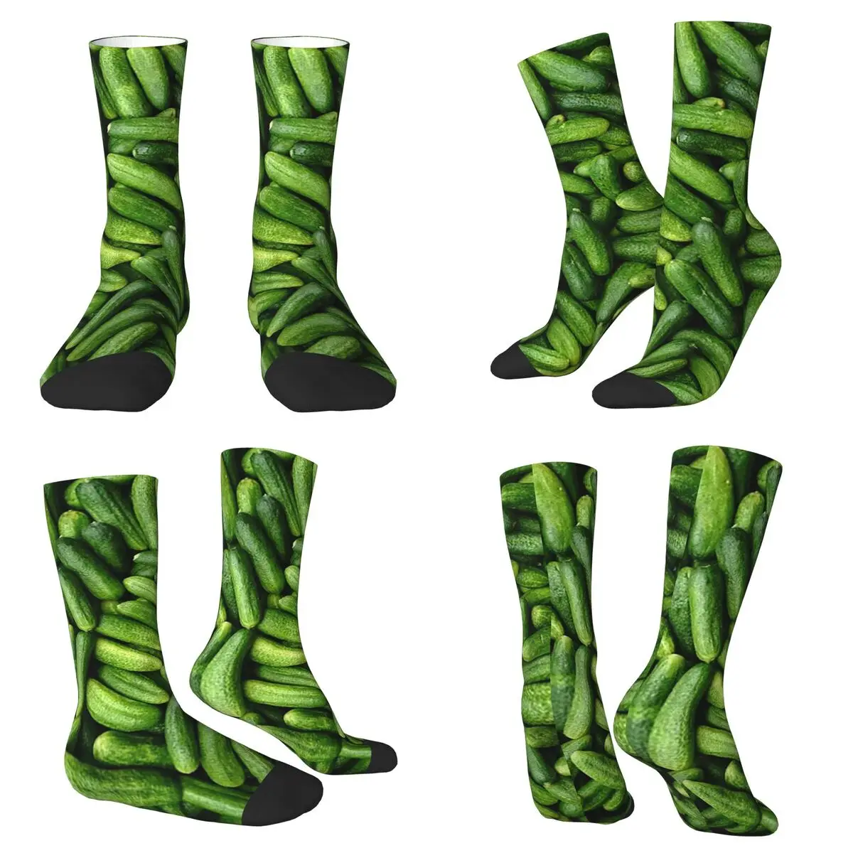 

Funny Cucumber Socks Harajuku High Quality Stockings All Season Long Socks Accessories for Man's Woman's Birthday Present