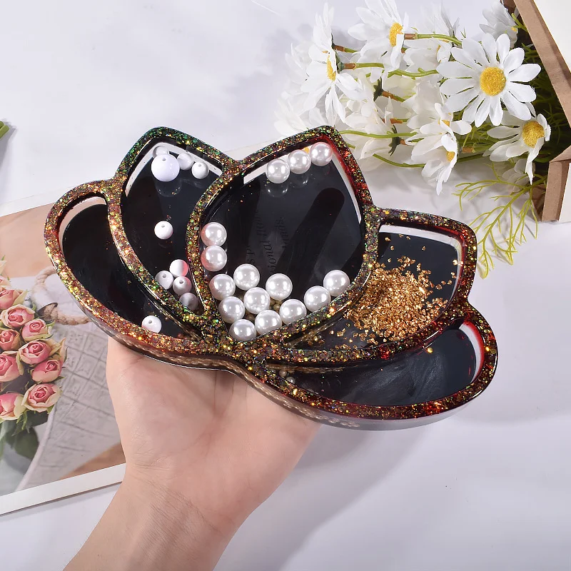 

Large Lotus Storage Tray Silicone Mold DIY Lotus Tray Epoxy Casting Resin Molds Jewelry Storage Tray Mold Home Craft Decor