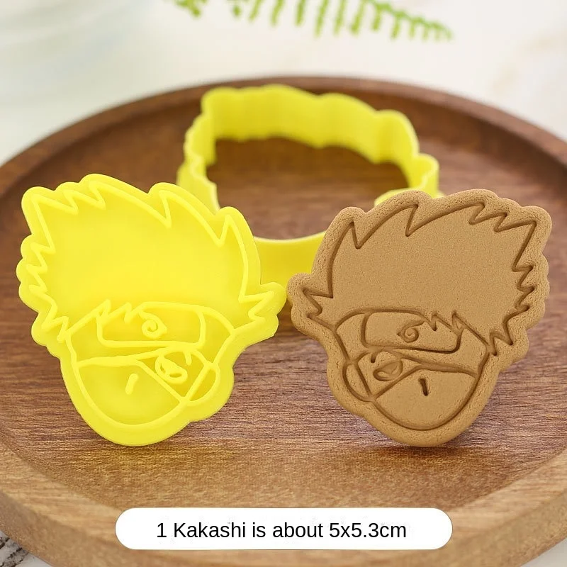 Anime Naruto Cookie Cutters Biscuit Mold DIY Fun Plastic Sandwich Cutter Figure 3D Stereo Pressed Cookie Mould Baking Tools Toys