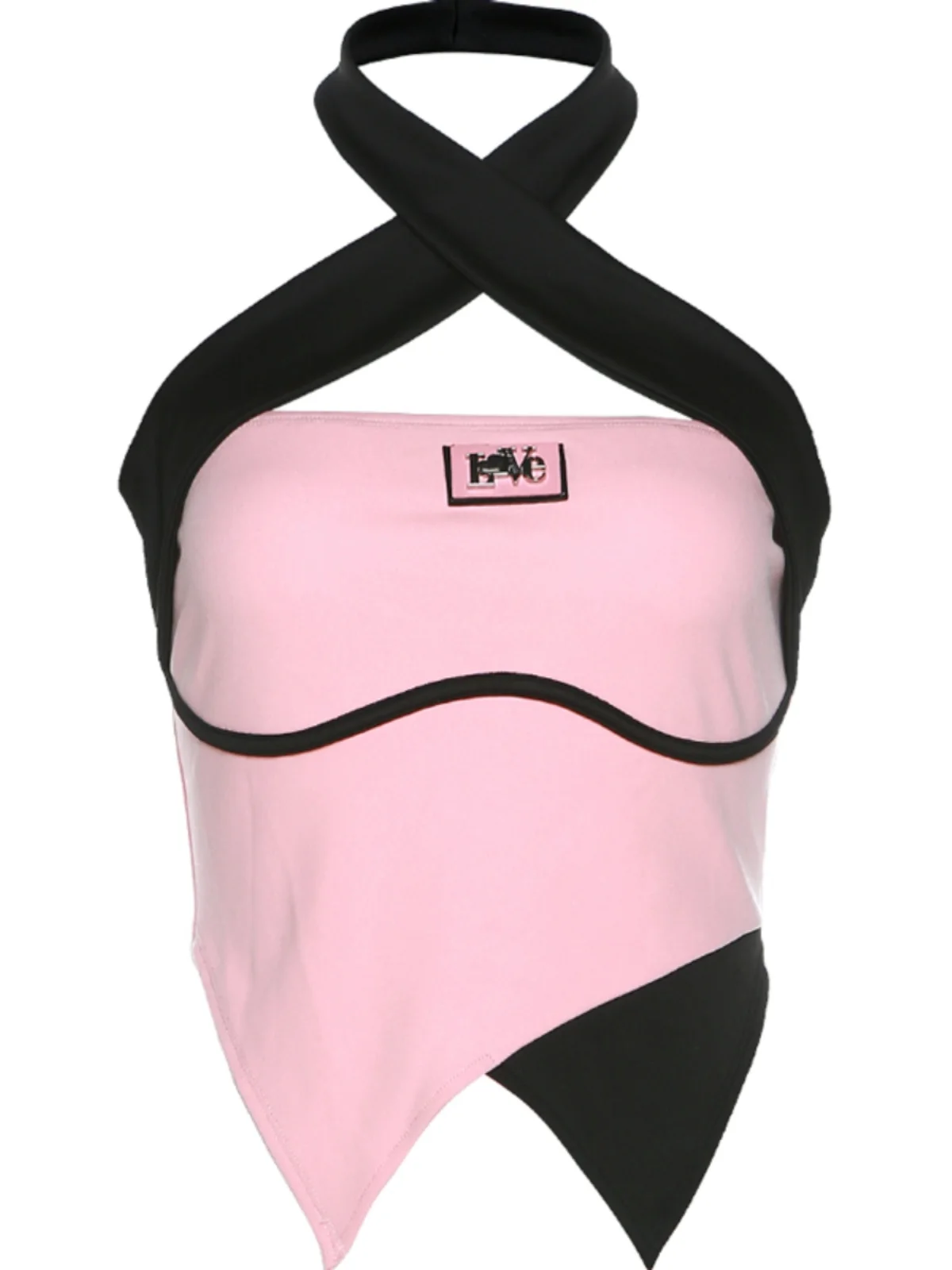 WEIRD PUSS Sweet Spicy Design Kleur Blo Hangend Ne Vest Dames Slim Fit Asymmetrisch Charmant Top Street Sle ort Edition