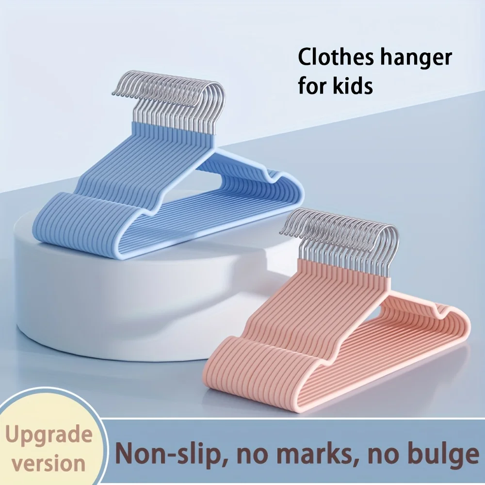 

20 шт. детские вешалки, бархатные нескользящие пластиковые вешалки для малышей, экономия места, вешалки для детской одежды для одежды для младенцев и детей