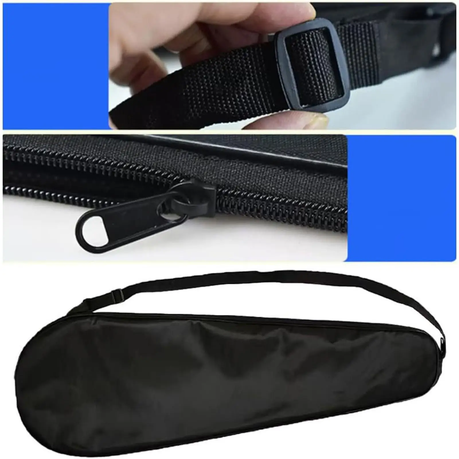 Badminton Bag Lightweight Waterproof Tennis Racket Bags with Zipper for Men Women Athlete Youth Players Balls Gear Paddle