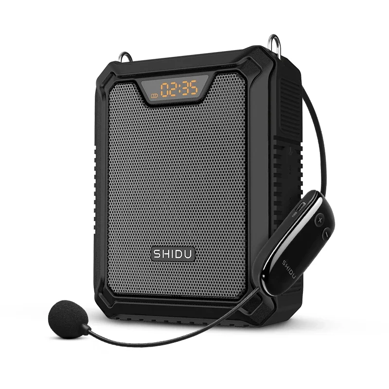 SHIDU 25W IPX 5 waterproof UHF Wireless amplifier portable Rechargeable Bluetooth PA Loudspeaker for teacher Voice amplifier