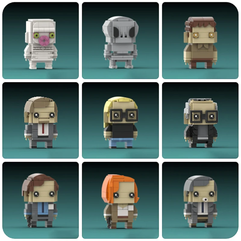 

MOC Hot Movie Protagonist Building Blocks Set Files X Team Dana Fox Mulder Bricksheadz Doll Model Kids Adult Collection Toy Gift