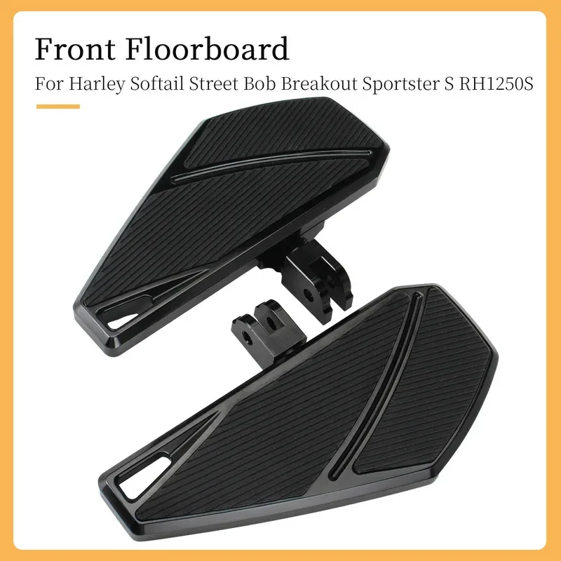 

Front Floorboard Kit with Large Footpegs for Harley Softail 2018-up Sport Glide Street Bob Low Rider S Breakout