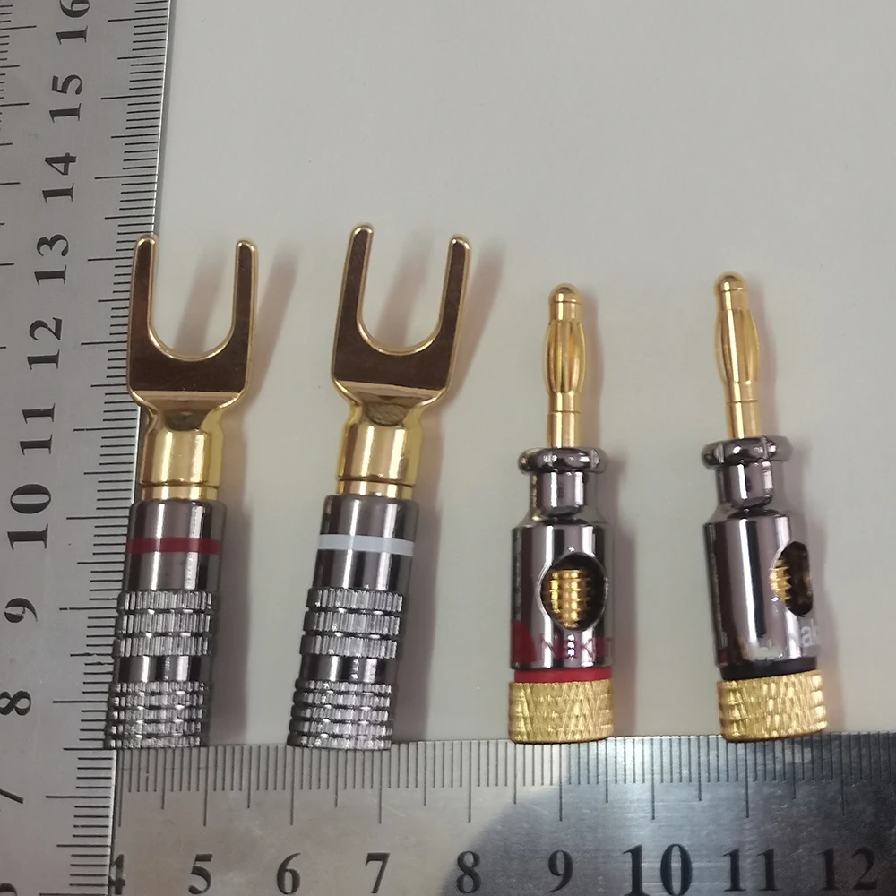 1 Stück Lautsprecher-Bananenstecker, vergoldet, 4 mm, für Audio-Video-Lautsprecheranschluss – Detail 2