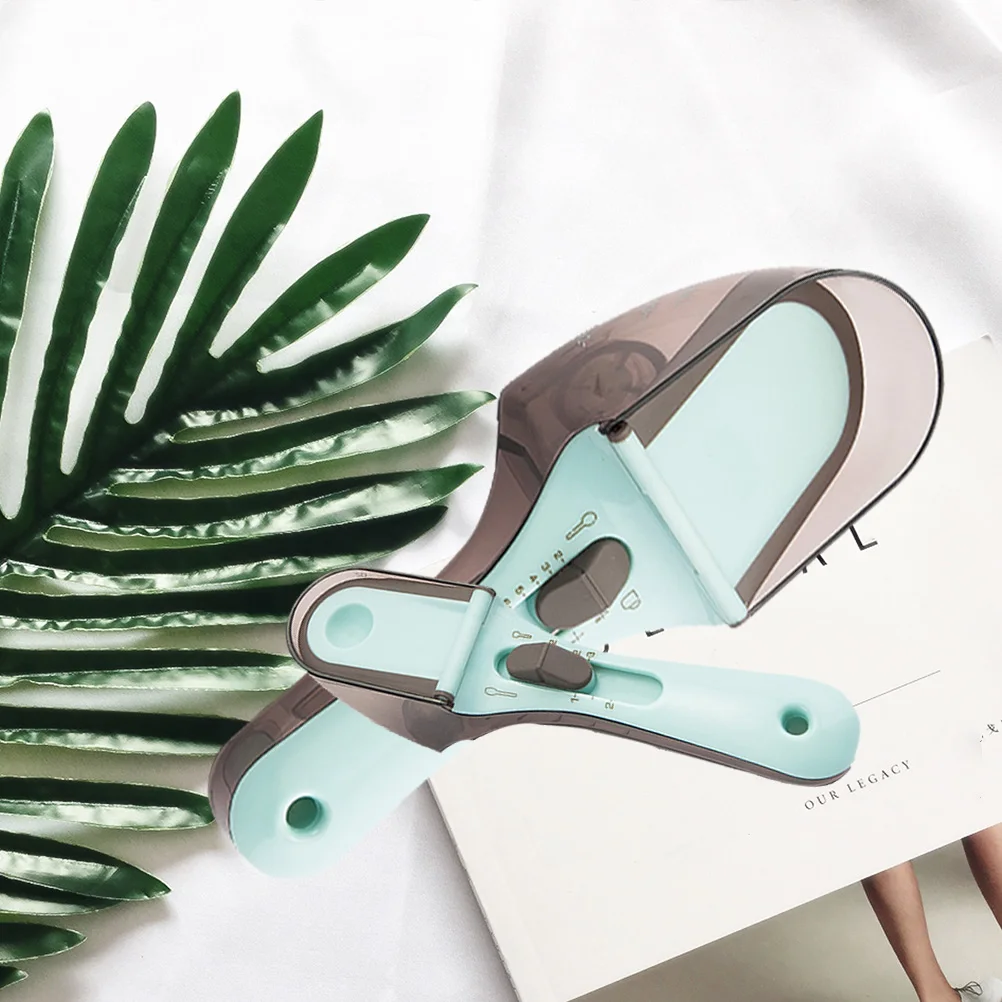 

2 шт. набор мерных ложек, регулируемые пластиковые кухонные инструменты для выпечки для порошка, молока, выпечки газировки, аксессуары для приготовления пищи, легкое хранение