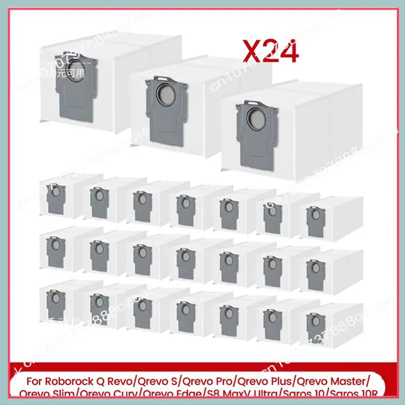 Bolsas de polvo A26P 24 para Roborock Q Revo/Qrevo S/Qrevo Pro/Qrevo Plus/Qrevo Master/Qrevo Curv/S8 Maxv Ultra/Saros 10/Saros 10R