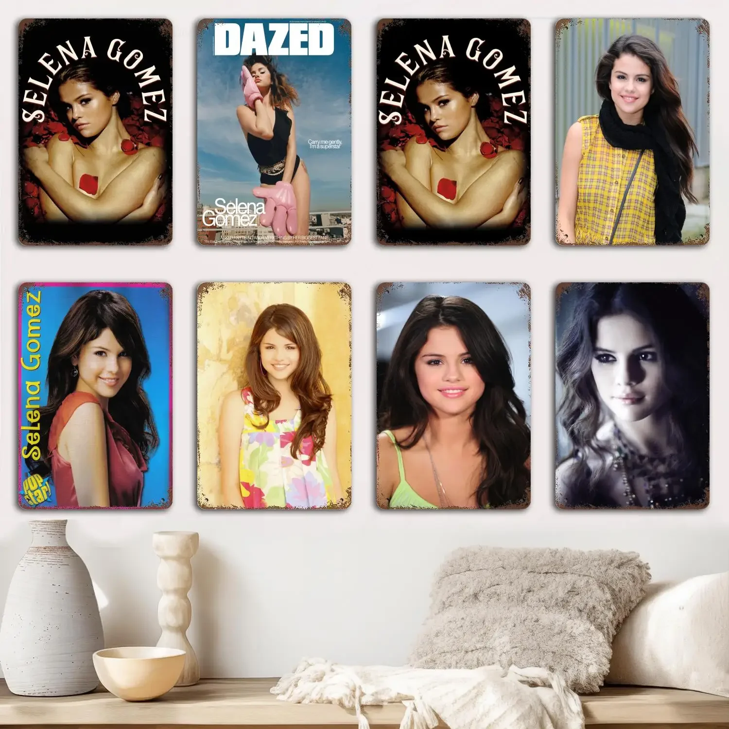 selena Metal Signs wall decor Vintage Tin Signs Captain Metal Poster Decor for Bar Pub Club Wall Decoration