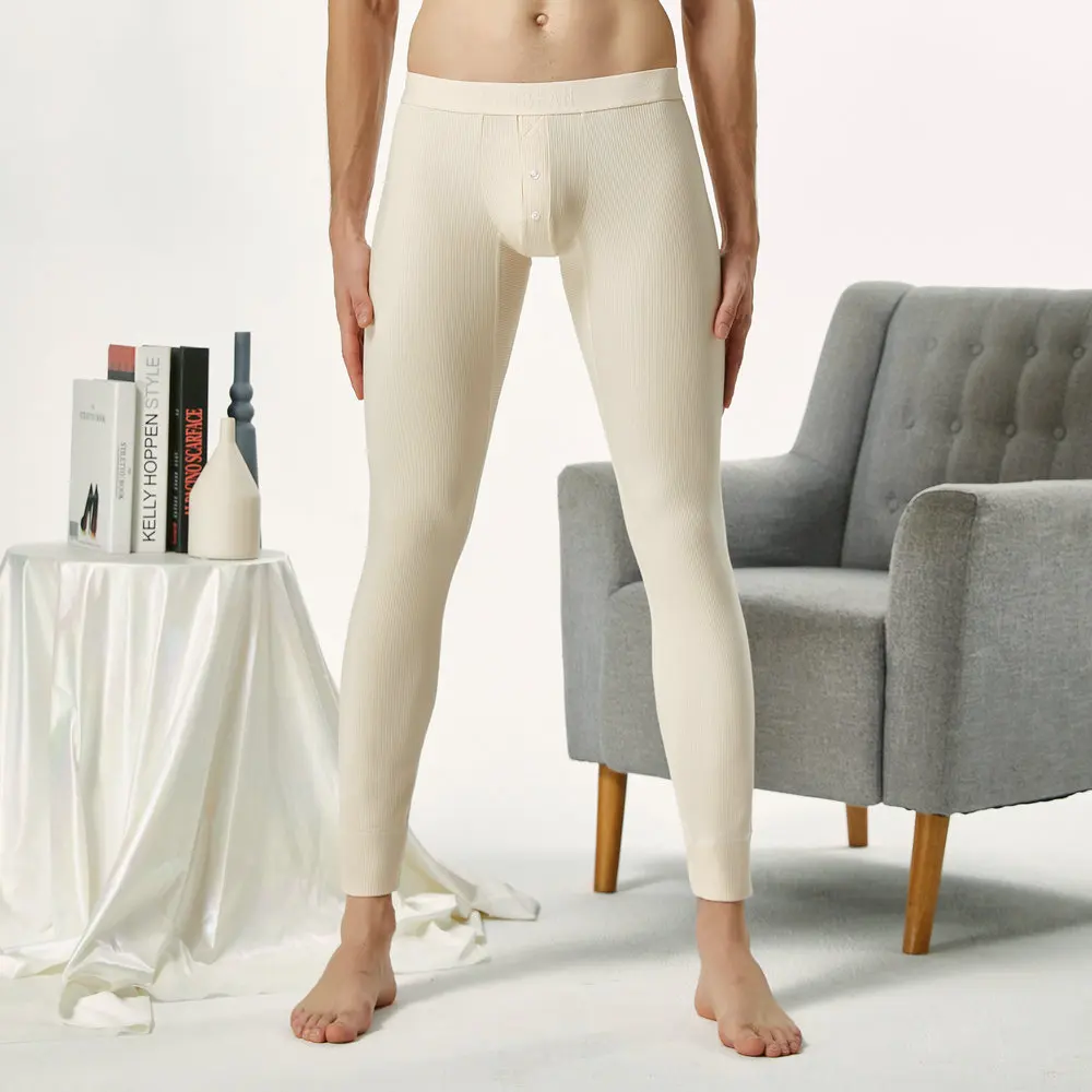 High quality fashionable warm pants, hot underwear, sexy long styles, solid color striped sleepwear, tight fitting autumn and wi