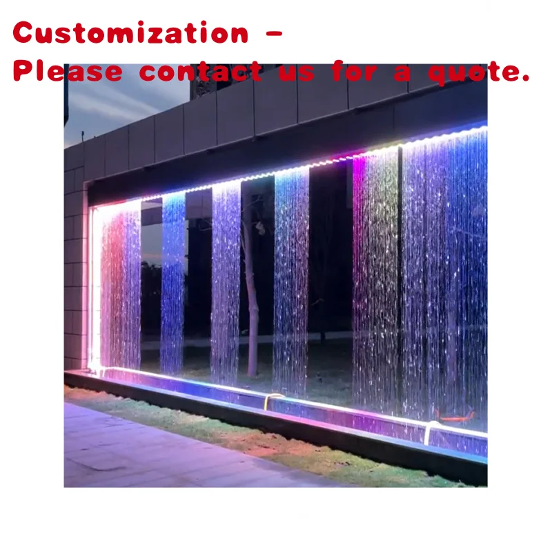 custom.Indoor and Outdoor Digital Curtain Fountain Programable Digital Rain Curtain Feature Led Home