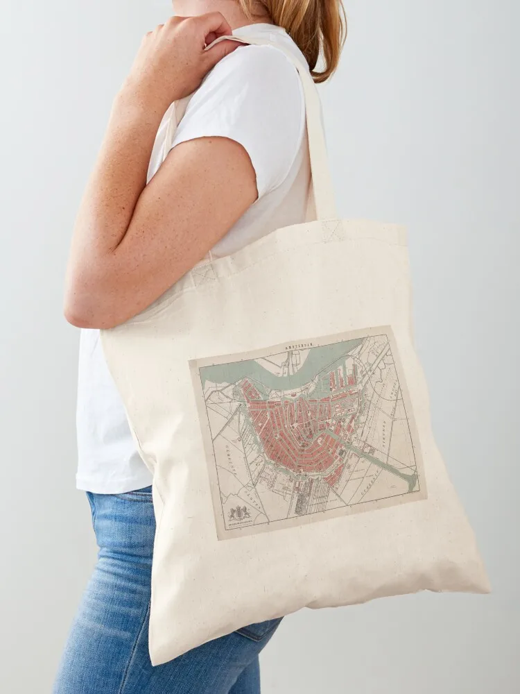 

Vintage Map of Amsterdam (1875) Tote Bag Canvas bag Canvas women bag Custom