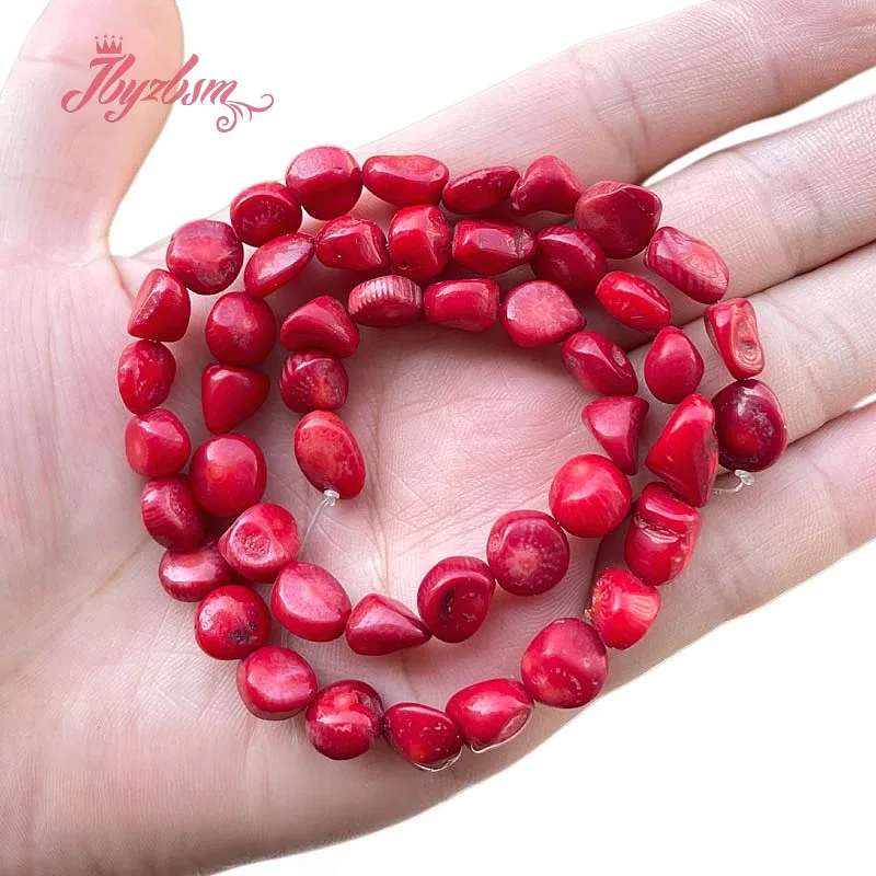 3x7-5x10mm Natural Coral Beads Freeform Irregular Stone Beads For Necklace Bracelat Jewelry Making DIY Loose Strand 15 Inches