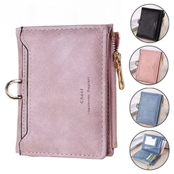 Retro  Women's Wallet PU Leather Wallet Short Wallet Billfold Ladies Purse Money Clip Coins Purse Card Holder Notecase