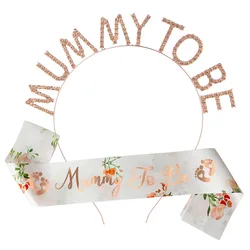 Mummy To Be MOM TO BE Sash Hair Band DIY Gender Reveal Party Decorations Baby Shower Party Supplies