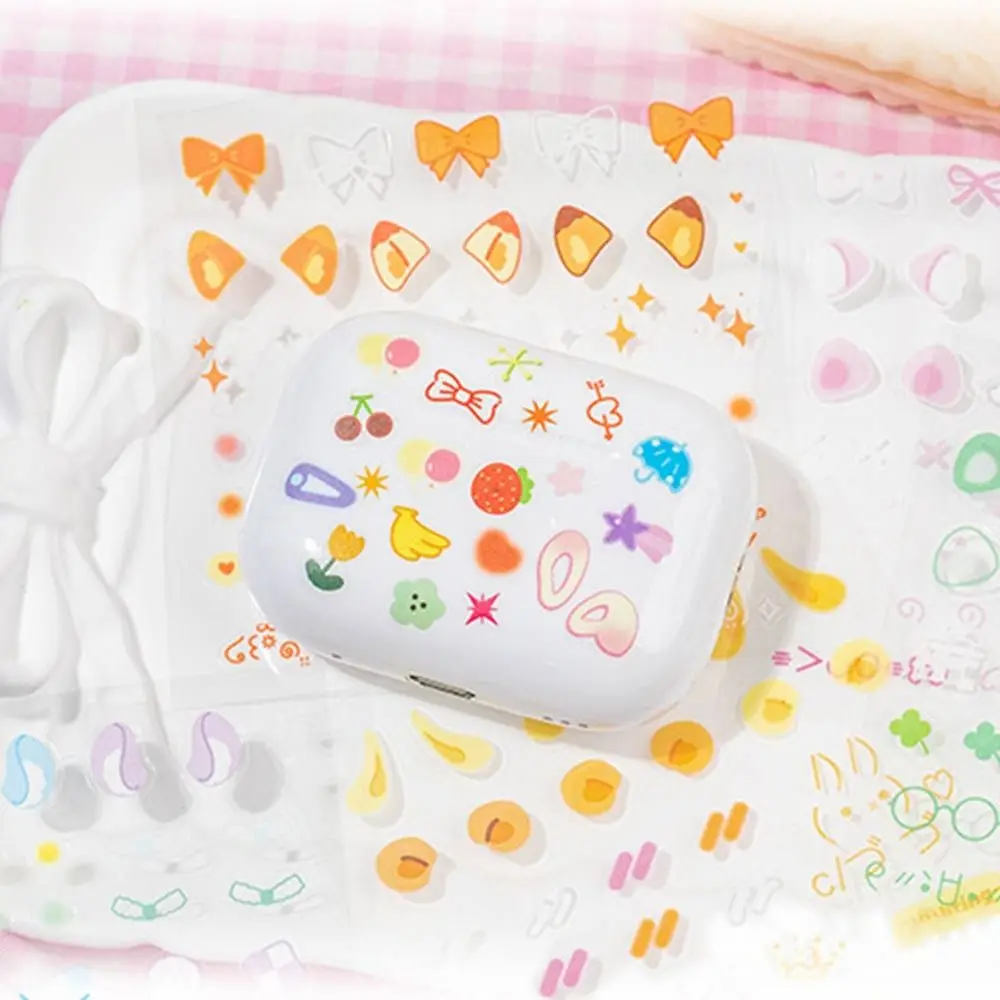 24 Teile/satz No-Repeat Nagel Aufkleber Selbstklebende Weiche Geprägte Cartoon Aufkleber Multifunktions Aufkleber Nail art Aufkleber