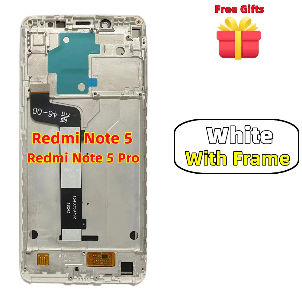 5.99 "oryginalny dla Xiaomi Redmi Note 5 Pro wyświetlacz LCD Note5 LCD ekran dotykowy Digitizer montaż z ramą MEI7S,MEI7 wymienić