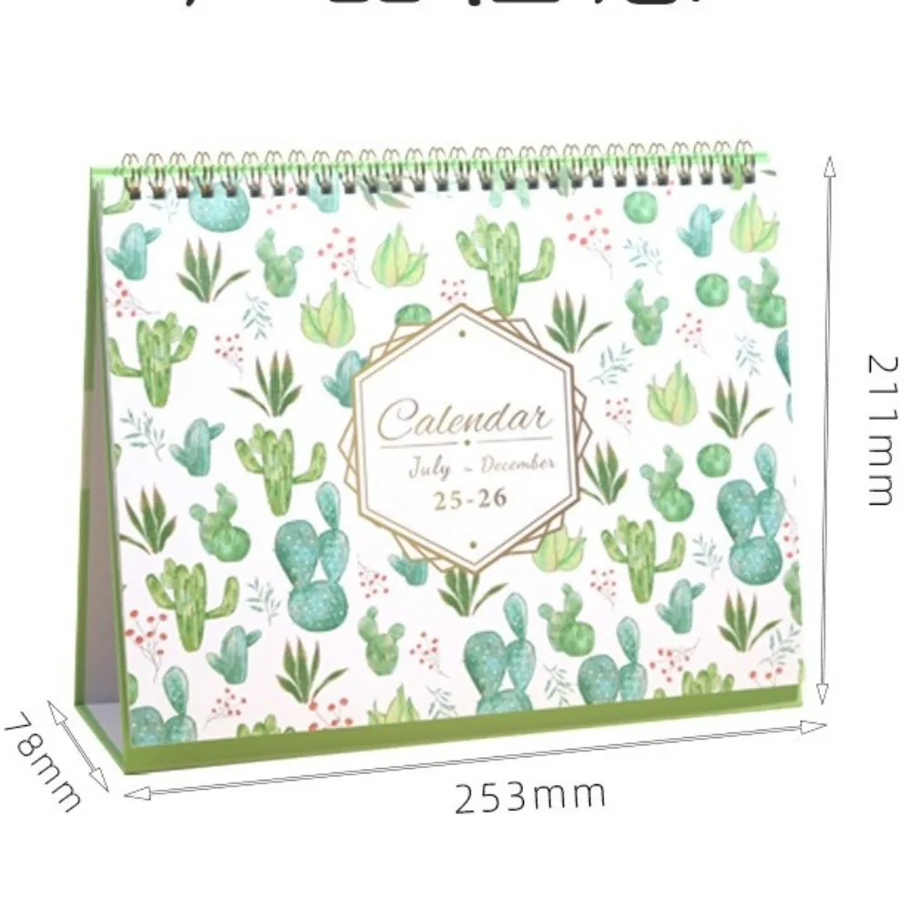 Elegan Small Size 2026 Desk Calendar Exquisite Design Flip Style Desktop Calendar Academic Flip Calendar For Office Workers