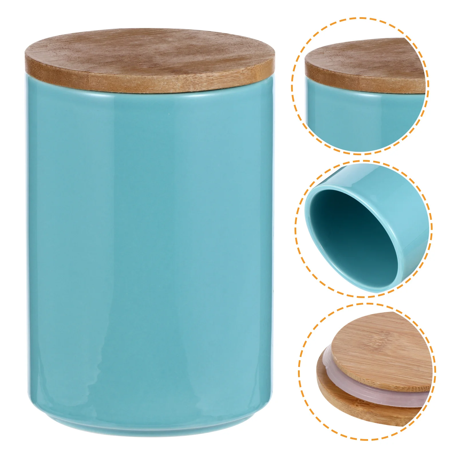 

Ceramic Sealed Canister Airtight Moisture Proof Food Storage Jar For Kitchen Coffee Tea Sugar Cereal Grain Container Household