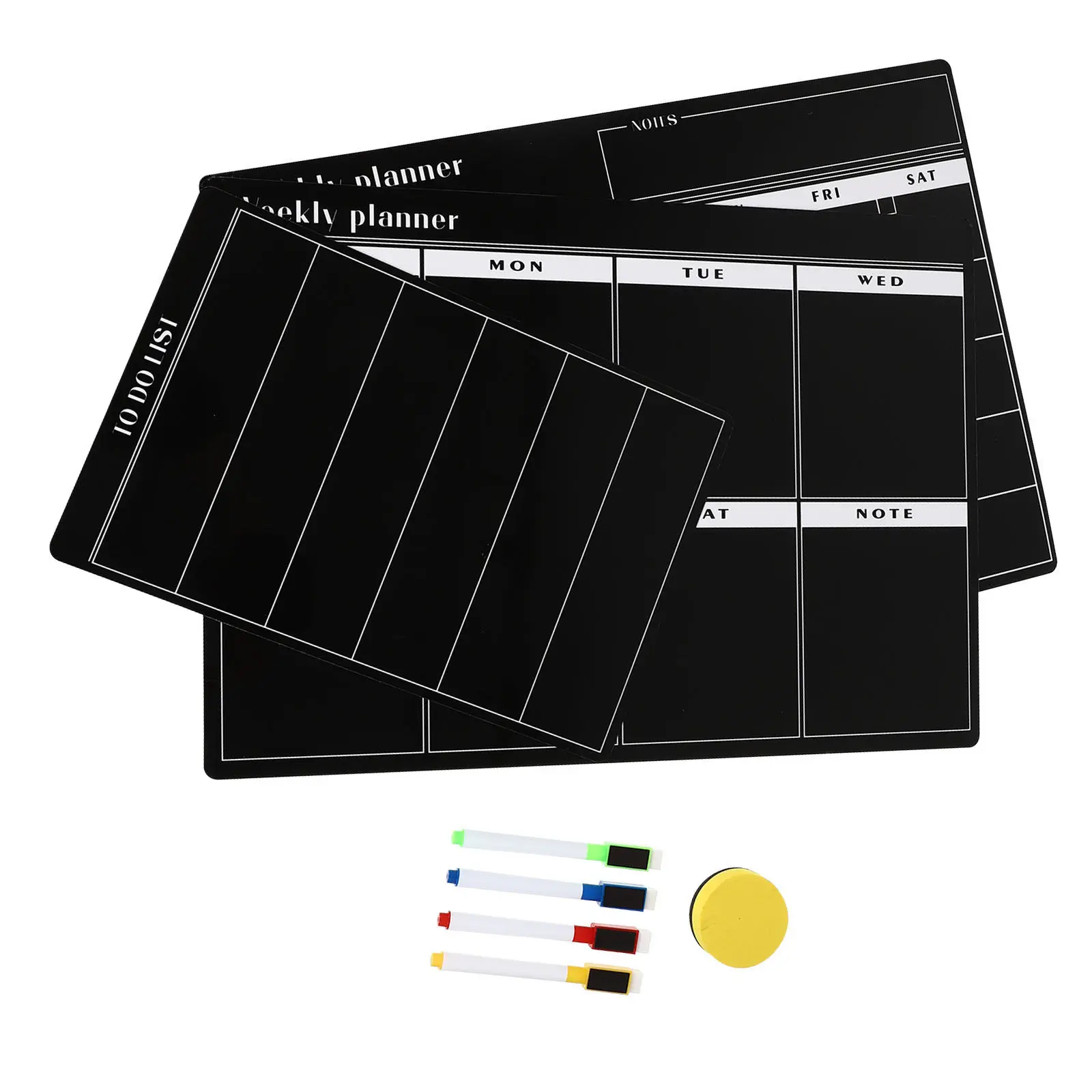 

1Set Magnetic Fridge Planner Boards Small Reusable Erase Notes Household Decorative Planner Accessory Office Home School