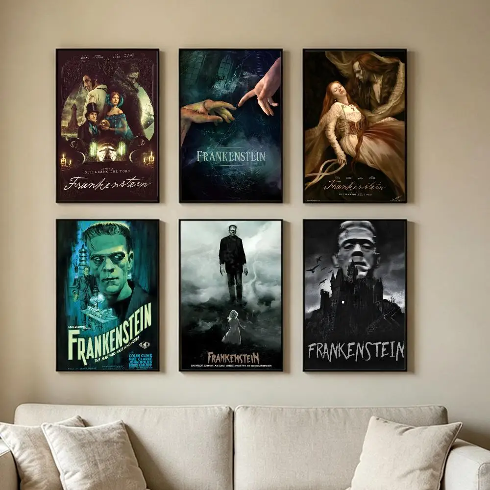 Horror Movie F-Frankenstein Poster Print Art Pictures Home For Living Room And Bedroom Wall Decor Frameless Painting