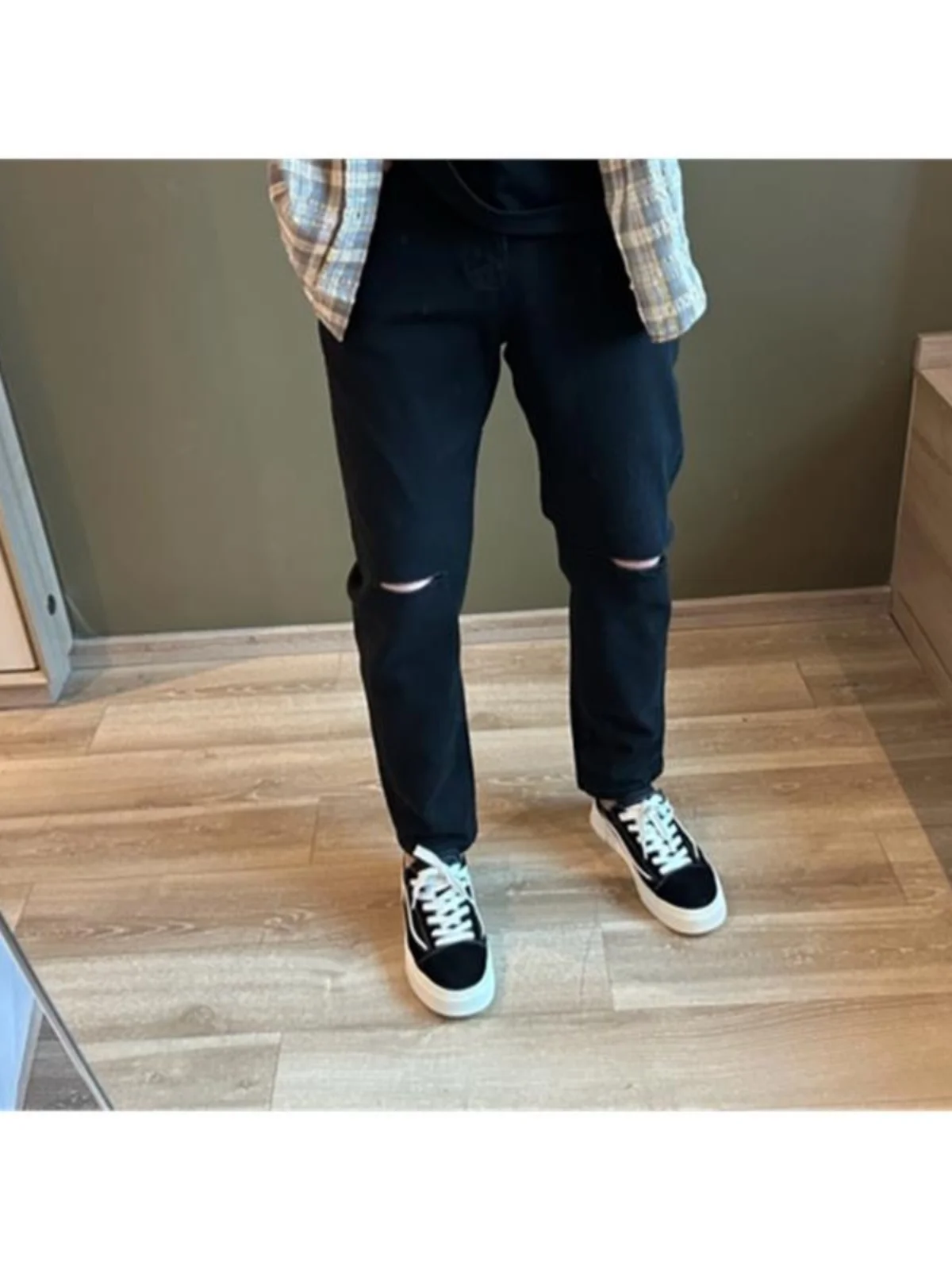 

Мужские джинсы премиум-класса Bla Distred Slim Fit, модные городские, прямого кроя, длиной 9/10, с антимикробной обработкой