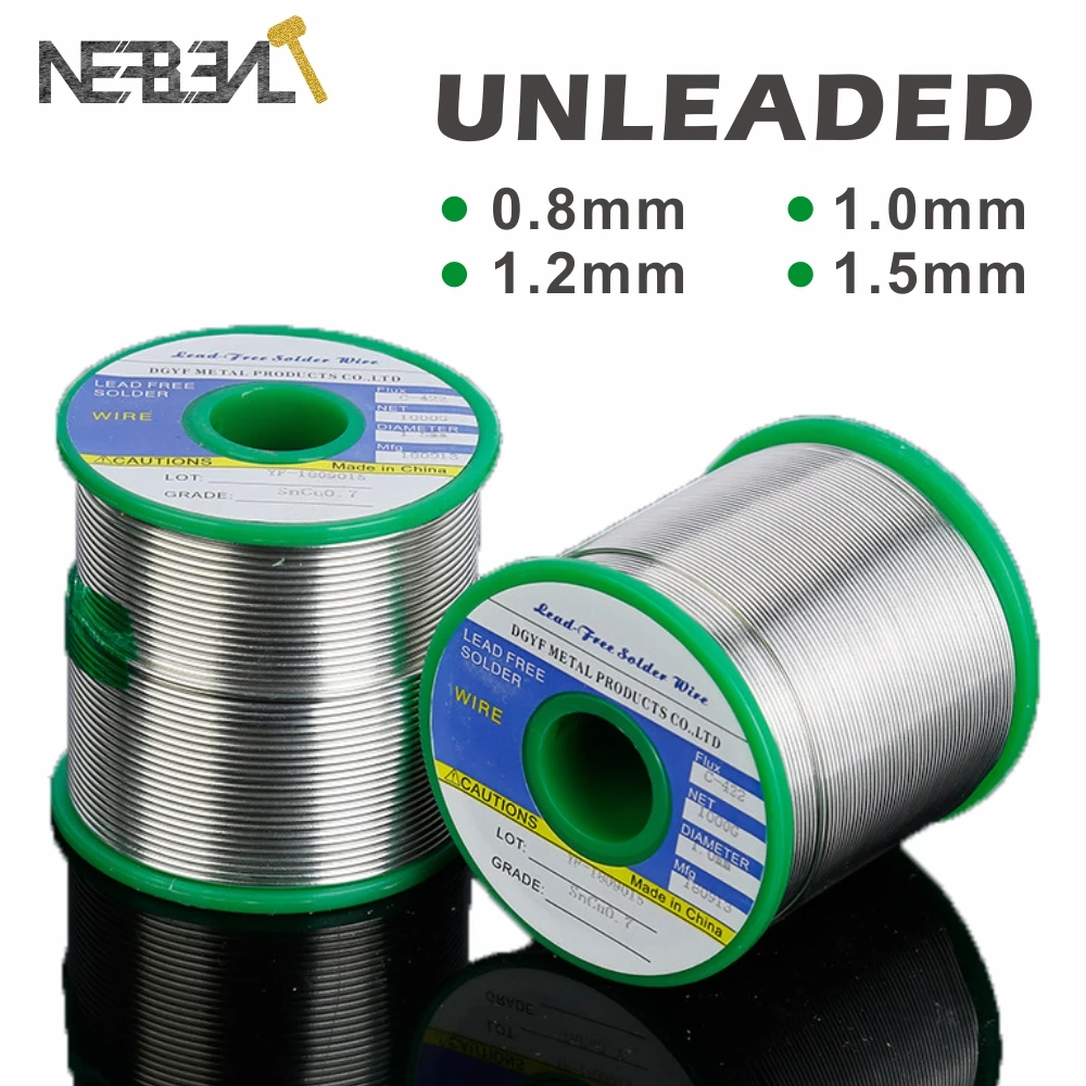 

Lead Free Solder Wire 500G 0.8/1.0/1.2/1.5mm Rosin Core FLUX 2.0% Melt Welding Soldering Iron Solder Unleaded Sn99.3