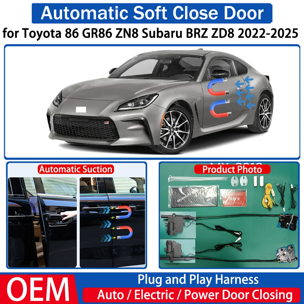 for Toyota 86 GR86 ZN8 Subaru BRZ ZD8 2022-2025 Car Automatic Soft Close Door Electric Suction Kit Auto Power Closing System