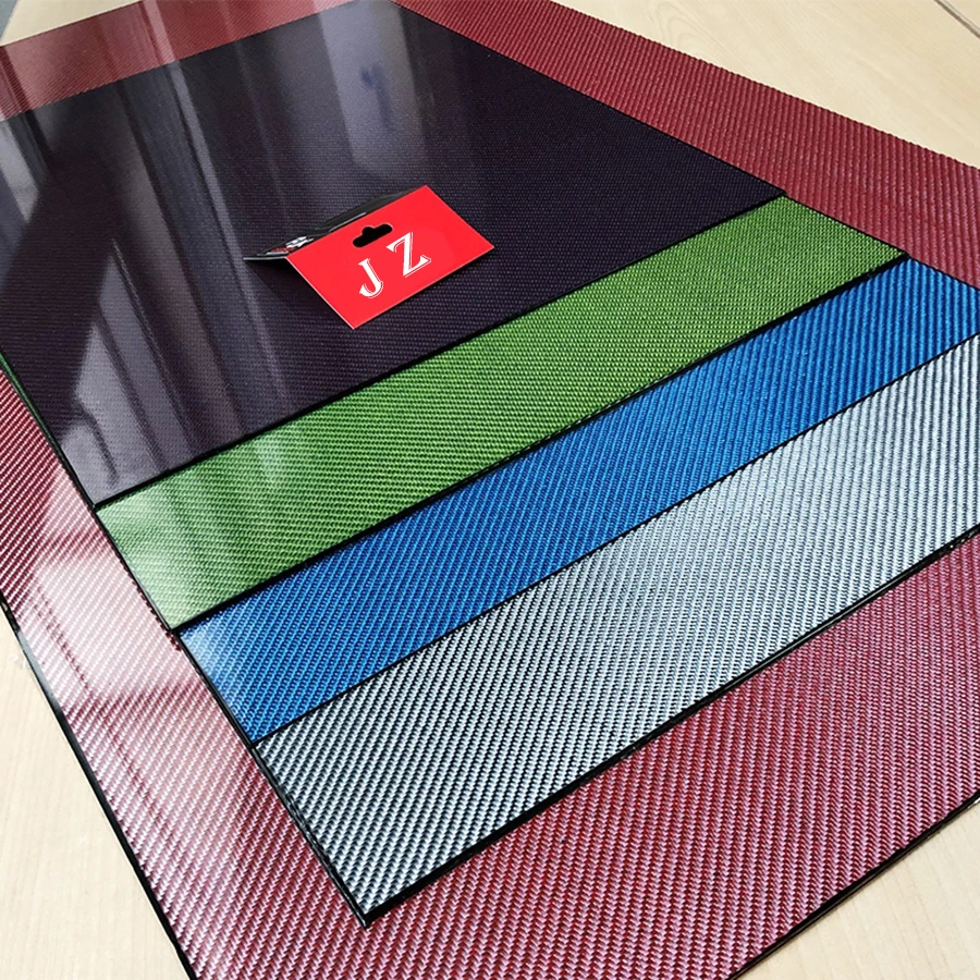 400x500mm Multicolor Carbon Fiber Plate Red Blue Silvery 3K Carbon Fiber Composite Board Panel Thickness 1mm 1.5mm 2mm  3mm 4mm