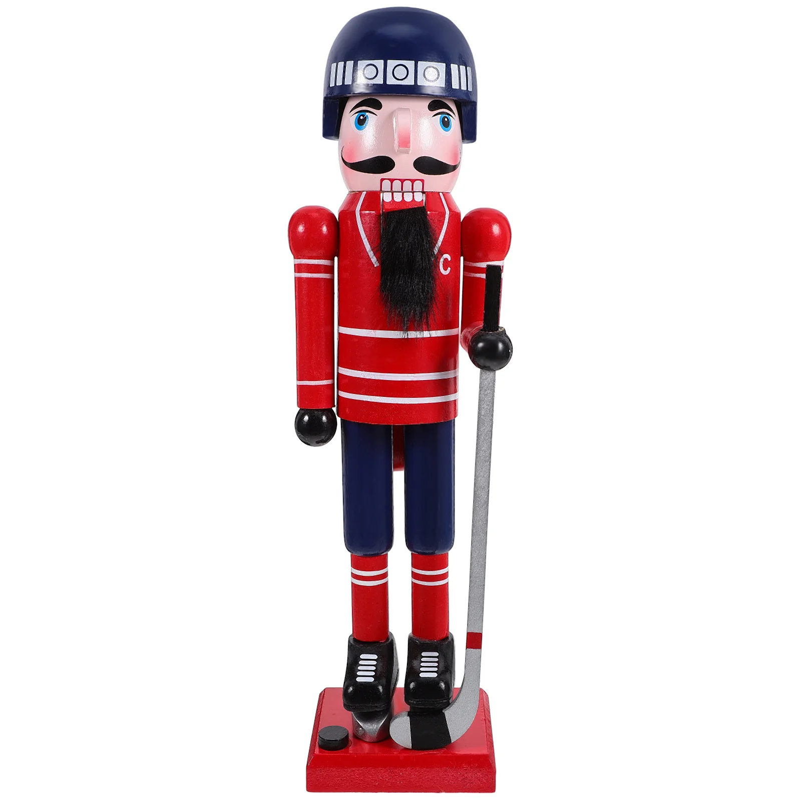 

Christmas Ornament Hockey Nutcracker Nutcrackers Decorations Toy Wood Figures Traditional Red