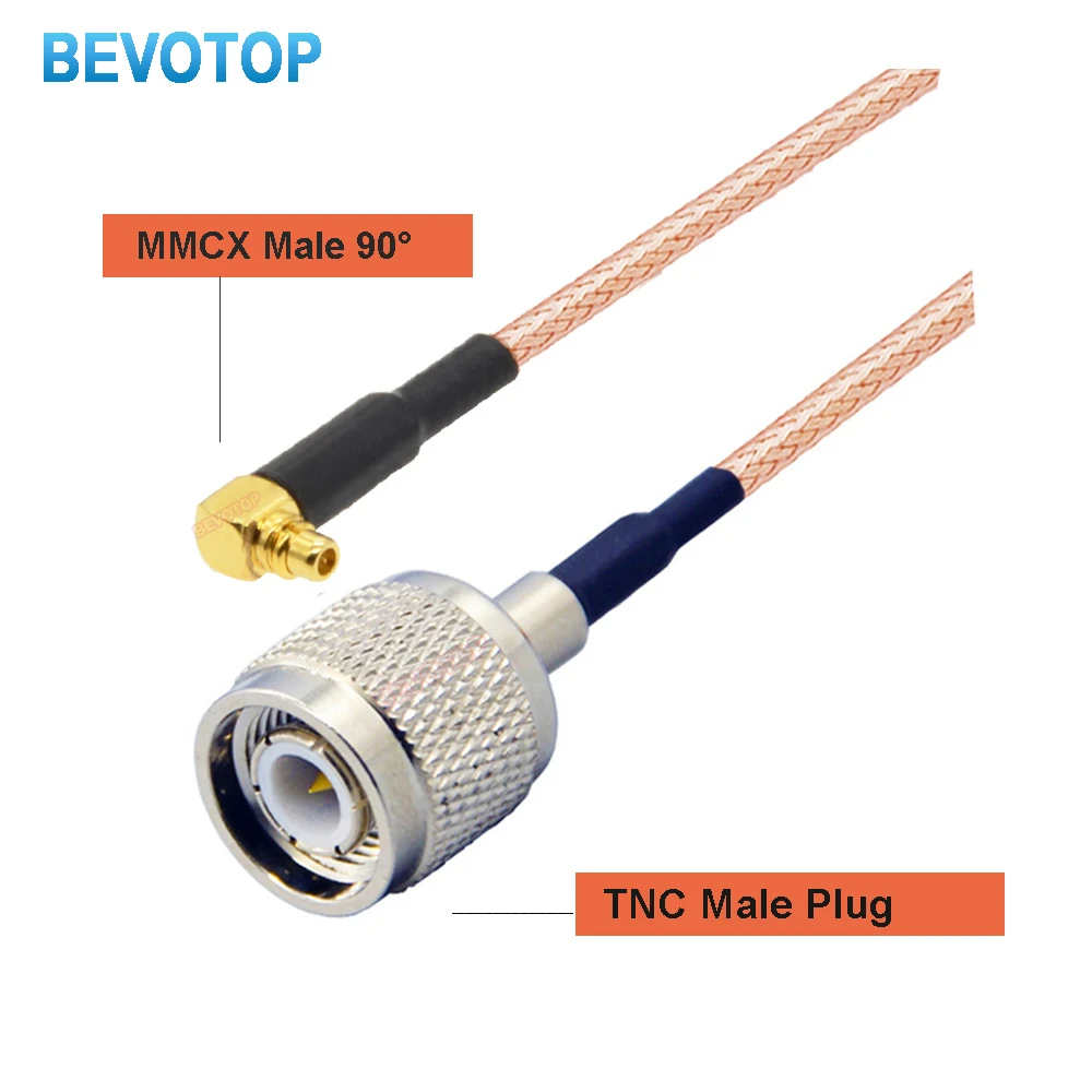RG-316 TNC Male to MMCX Male Straight/Right Angle Connector RG316 Cable RF Coaxial Jumper Pigtail 50 Ohm Wireless Modem Extensio