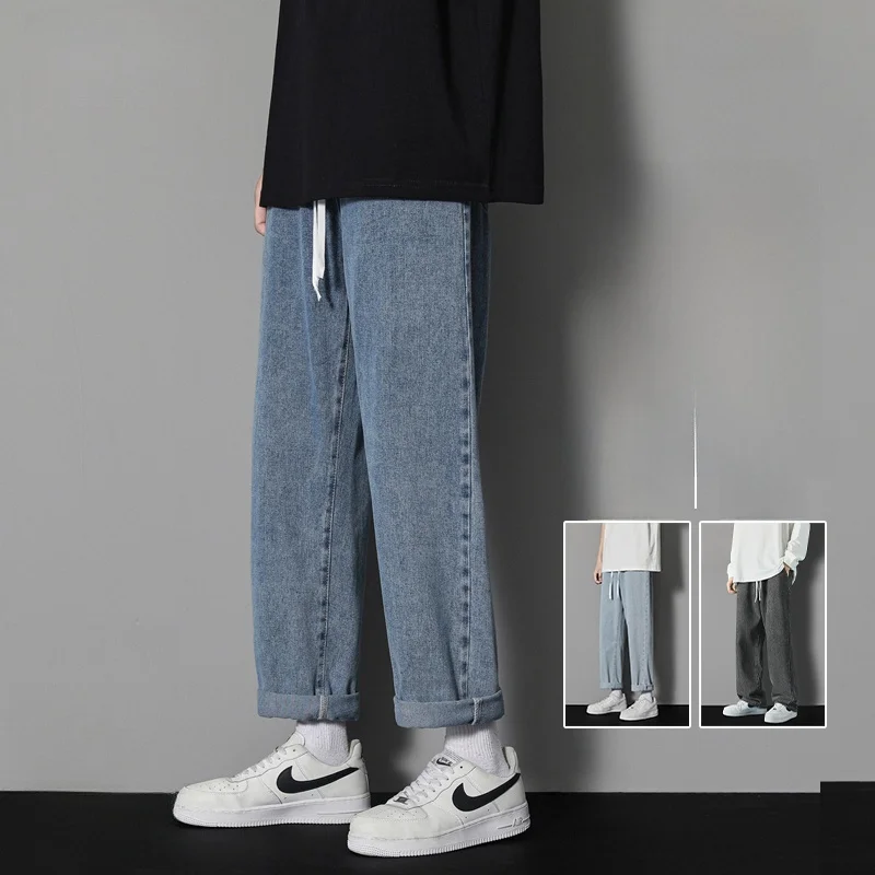 

Модные мужские джинсы прямого кроя, повседневная рабочая одежда, весенне-осенние новые универсальные джинсы свободного кроя в американском стиле High Street