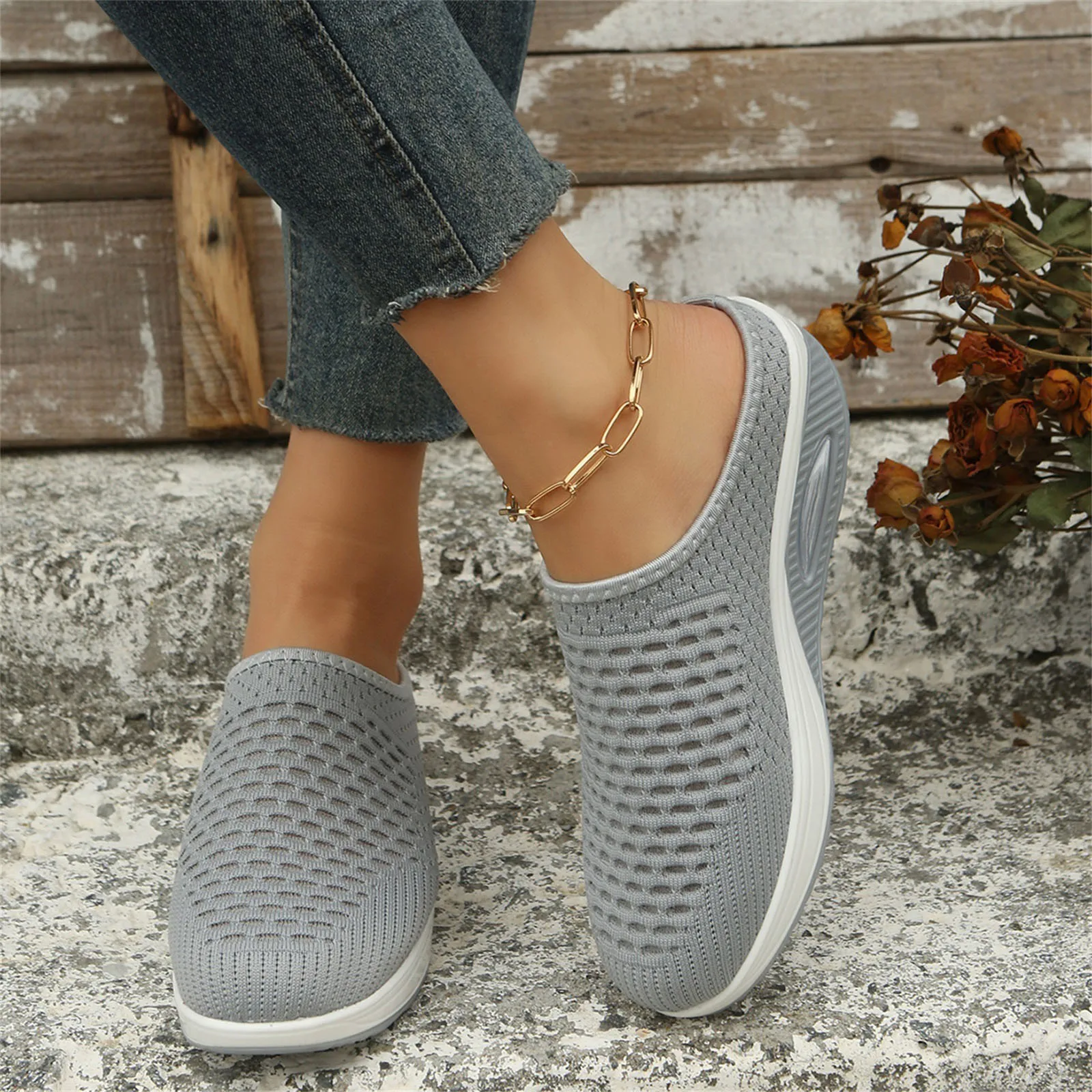 Women Wedge Casual Shoes Premium Slippers Vintage Anti-slip Casual Female Platform Retro Shoes Plus Size Orthopedic Sandals