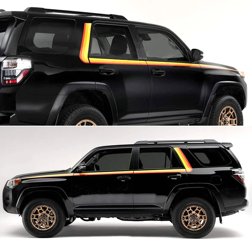 

Sport Precut Colored Side Waist Line Stripes Graphics Vinyl Stickers Decal Overlay for Toyota 4Runner 2018 2019 2020 2021 2022