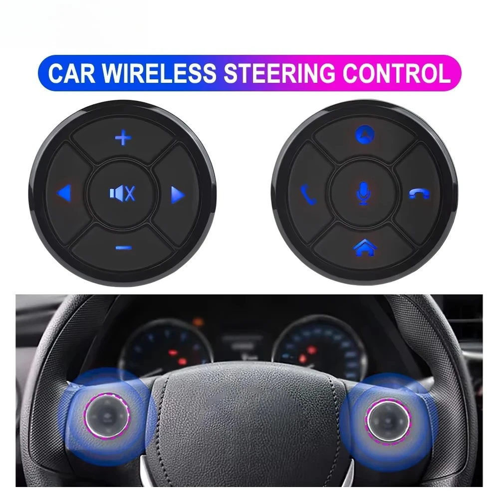 Car Steering Wheel Controller 10 Keys Multi-functiona Remote Control Button for Car Radio DVD GPS Multimedia Navigation