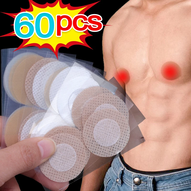 Cubierta de pezón de punto anticonvexo para hombre, parche para el pecho transpirable Micro poroso, cubiertas antidesgaste para pezones, cintas protectoras para el pecho para correr