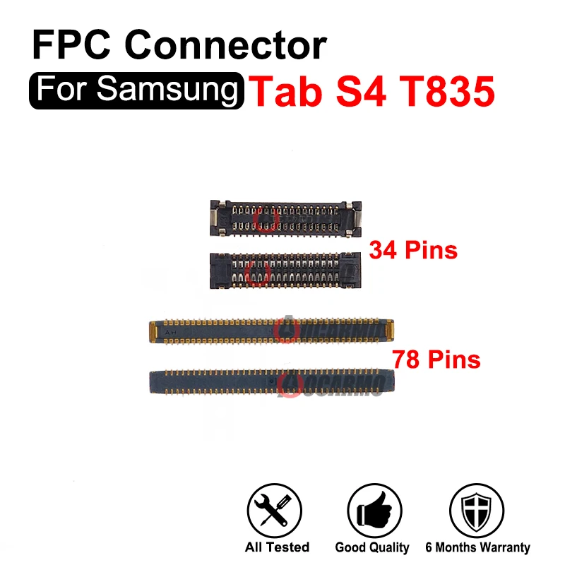 LCD Screen Connector Main Board For Samsung Galaxy Tab S4 T835 78Pins 34Pins FPC Connector