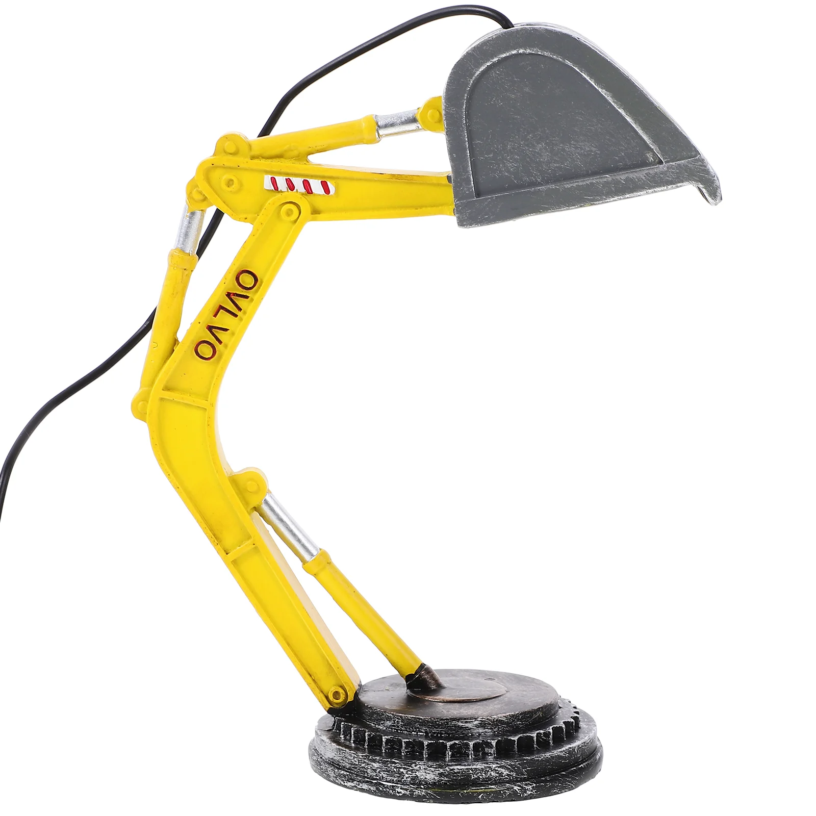 Excavator Baby Desk Lamp Nightstands Resin Fox Construction Decor for Boys Room